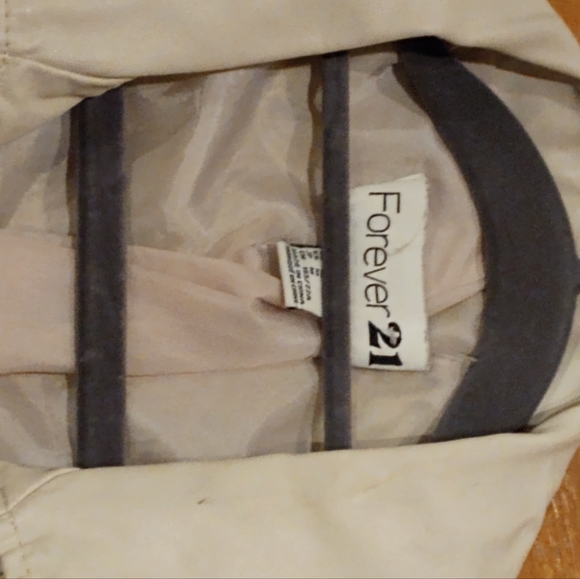 Forever 21 tan leather moto jacket - Picture 2 of 2